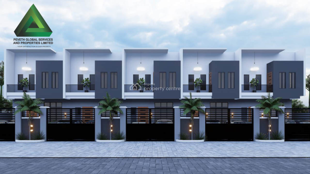 Awoof 4 Bedroom Terrace Duplex with Bq Private Compound, Ikota, Lekki, Lagos, Terraced Duplex for Sale