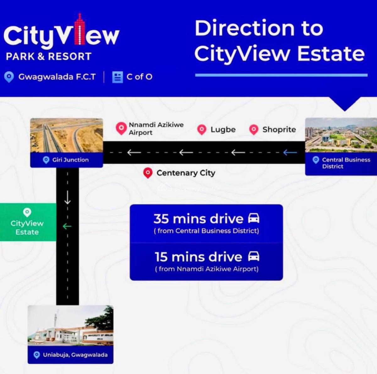 City Park, City View Park and Resort, C of O, Gwagwalada, Abuja, Residential Land for Sale