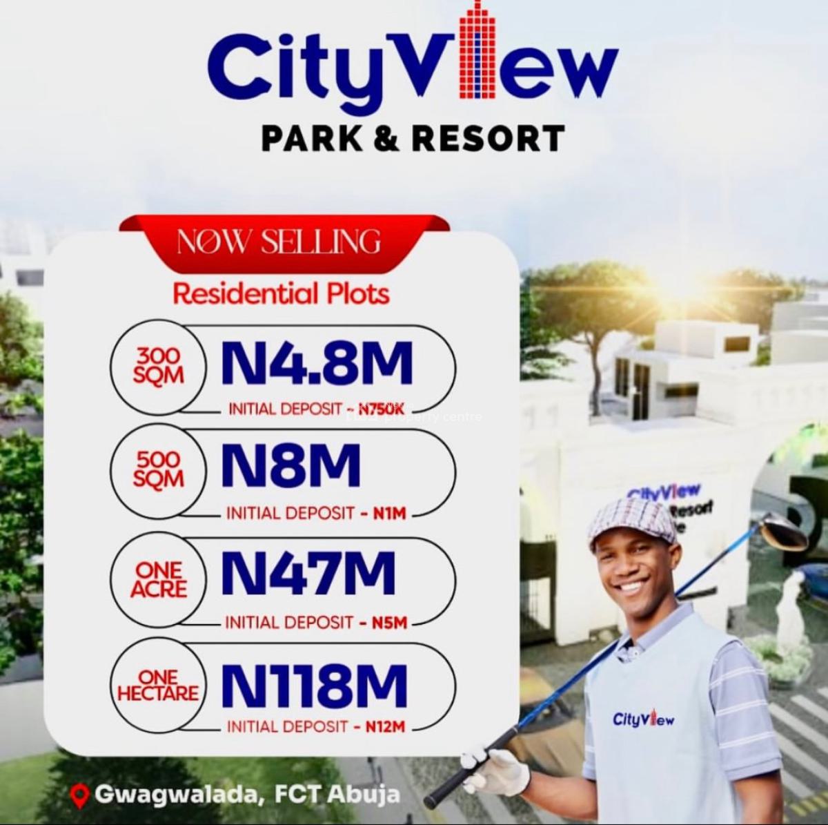 City Park, City View Park and Resort, C of O, Gwagwalada, Abuja, Residential Land for Sale