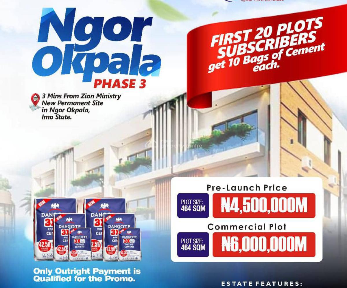 Mixed Use Land, *fortune Garden Estate Phase 3 *4 Minutes to Zion Ministry, Ngor Okpala, Imo, Mixed-use Land for Sale