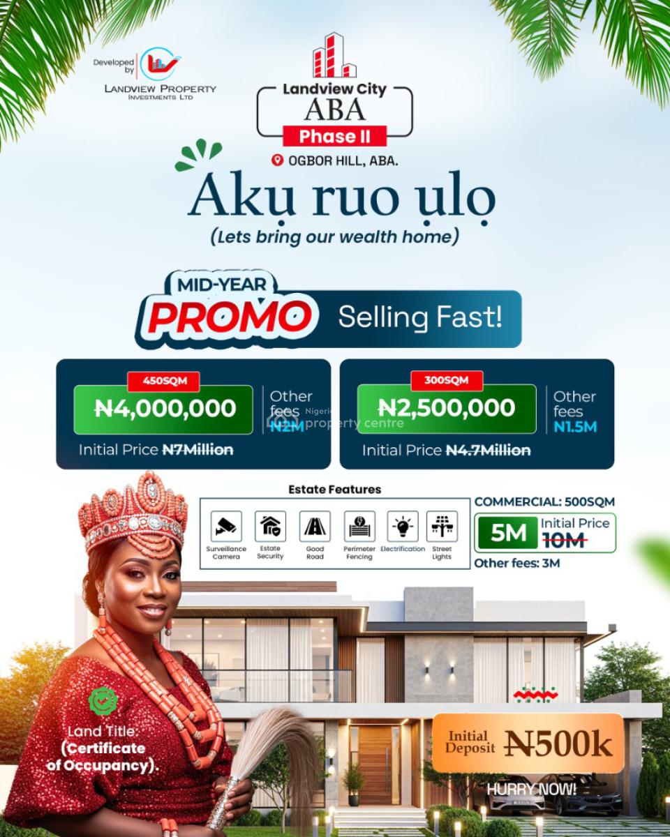 Mixed Use Land, * Land View City Aba, Phase 2 Ogbor Hill Aba *, Aba, Abia, Mixed-use Land for Sale