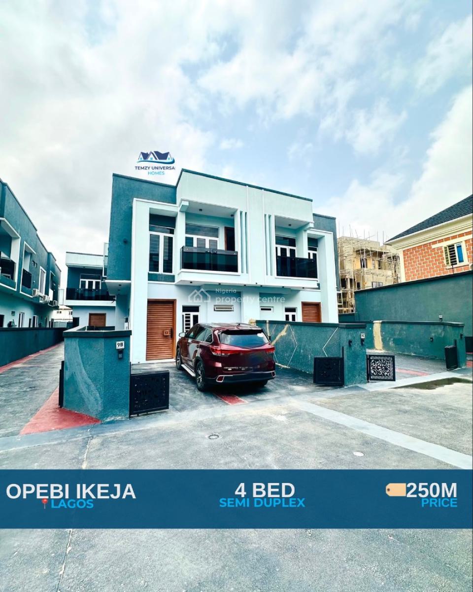 Astonishingly Built 4 Bedroom Semi Detached Duplex in a Secured, Opebi, Ikeja, Lagos, Semi-detached Duplex for Sale