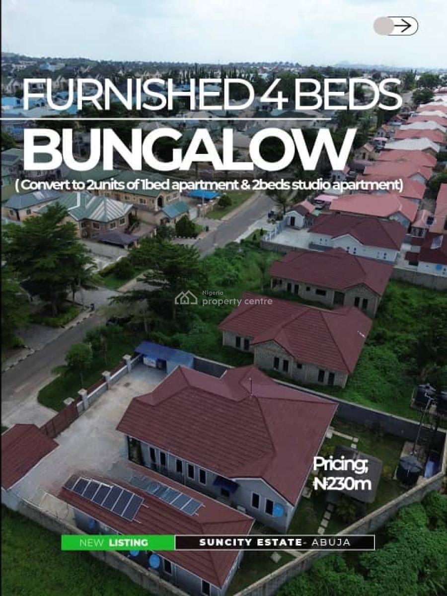 Luxury 3 Beds, Galadimawa, Abuja, Detached Bungalow for Sale