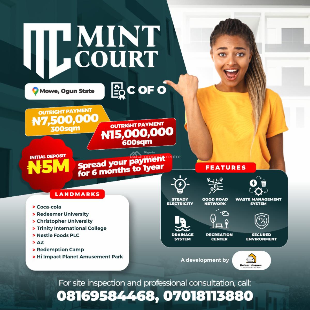 Own C of O Land in Mowe - Instant Allocation, Mint Court Estate, Mowe Ofada, Ogun, Mixed-use Land for Sale