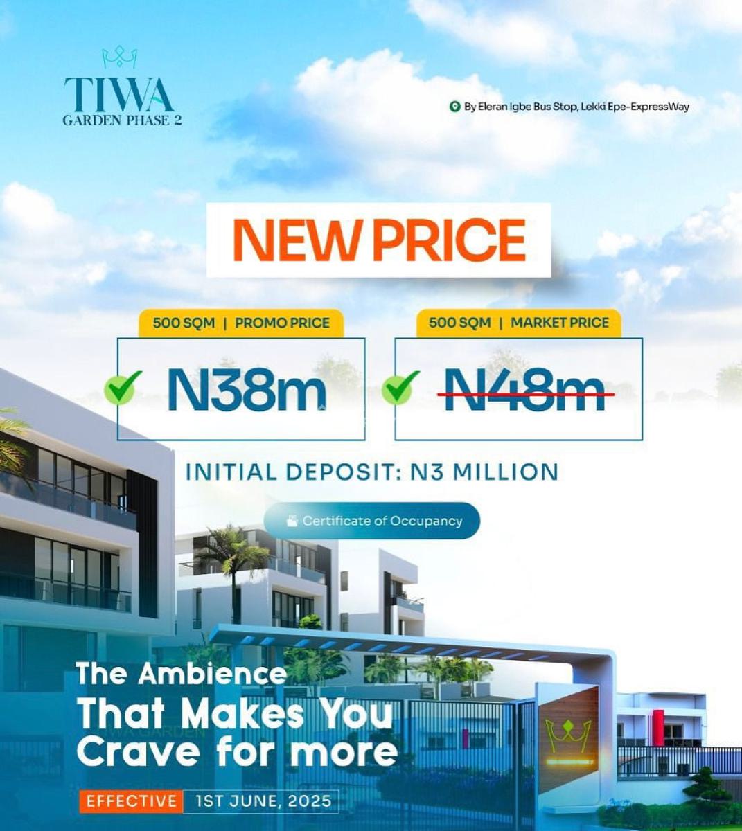 Premium Residential Land, Tiwa Garden Phase 2, 5 Minutes to The Proposed Lekki International Airport, Eleranigbe, Ibeju Lekki, Lagos, Residential Land for Sale