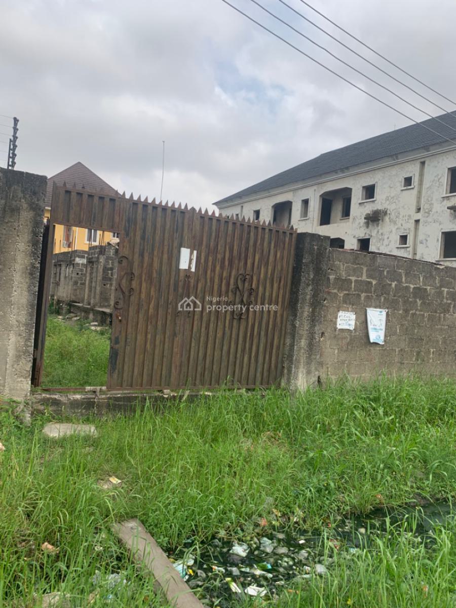 Dry Land with an Uncompleted Building Very Close to D Road, Mobil Road, Ilaje, Ajah, Lagos, Mixed-use Land for Sale