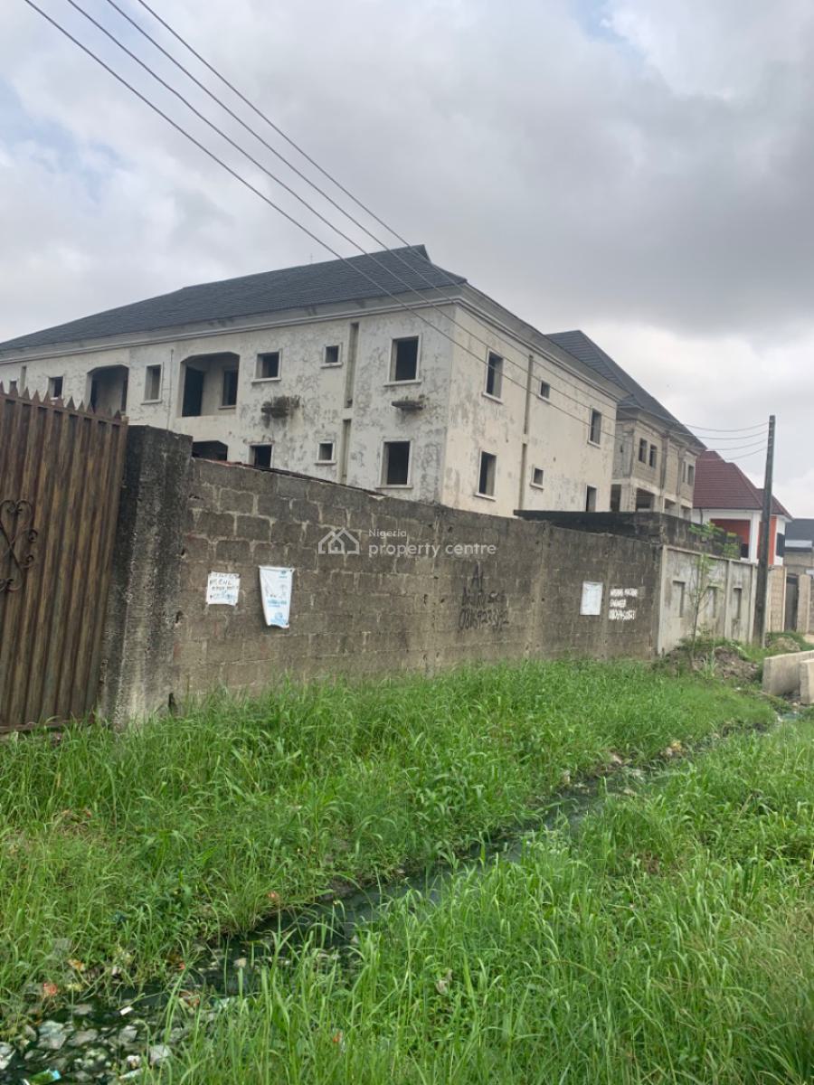 Dry Land with an Uncompleted Building Very Close to D Road, Mobil Road, Ilaje, Ajah, Lagos, Mixed-use Land for Sale