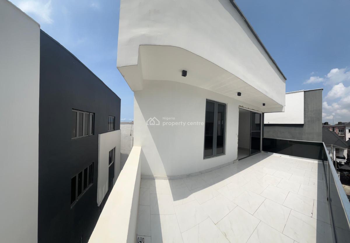Spacious 4-bedroom Terrace Duplex Fully Serviced, Chevron, Lekki Lagos, Lekki, Lagos, Terraced Duplex for Sale