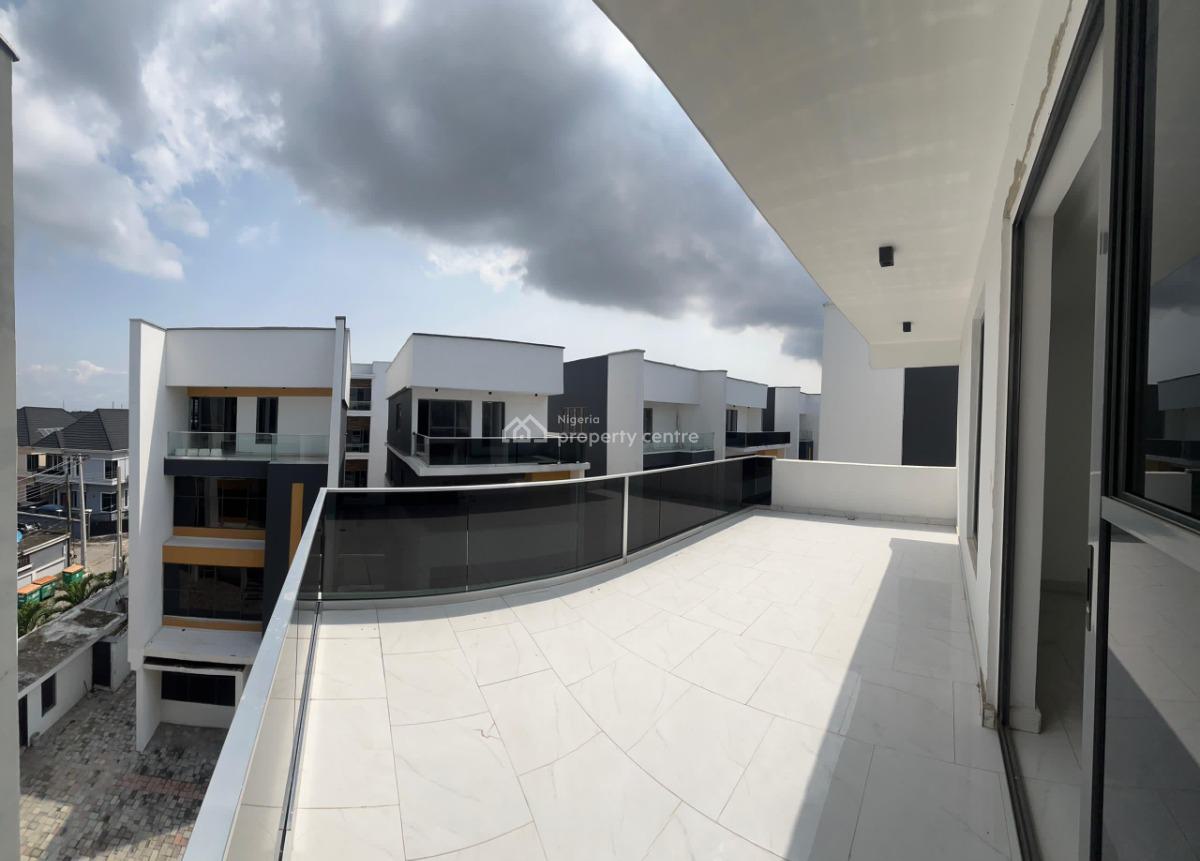 Spacious 4-bedroom Terrace Duplex Fully Serviced, Chevron, Lekki Lagos, Lekki, Lagos, Terraced Duplex for Sale