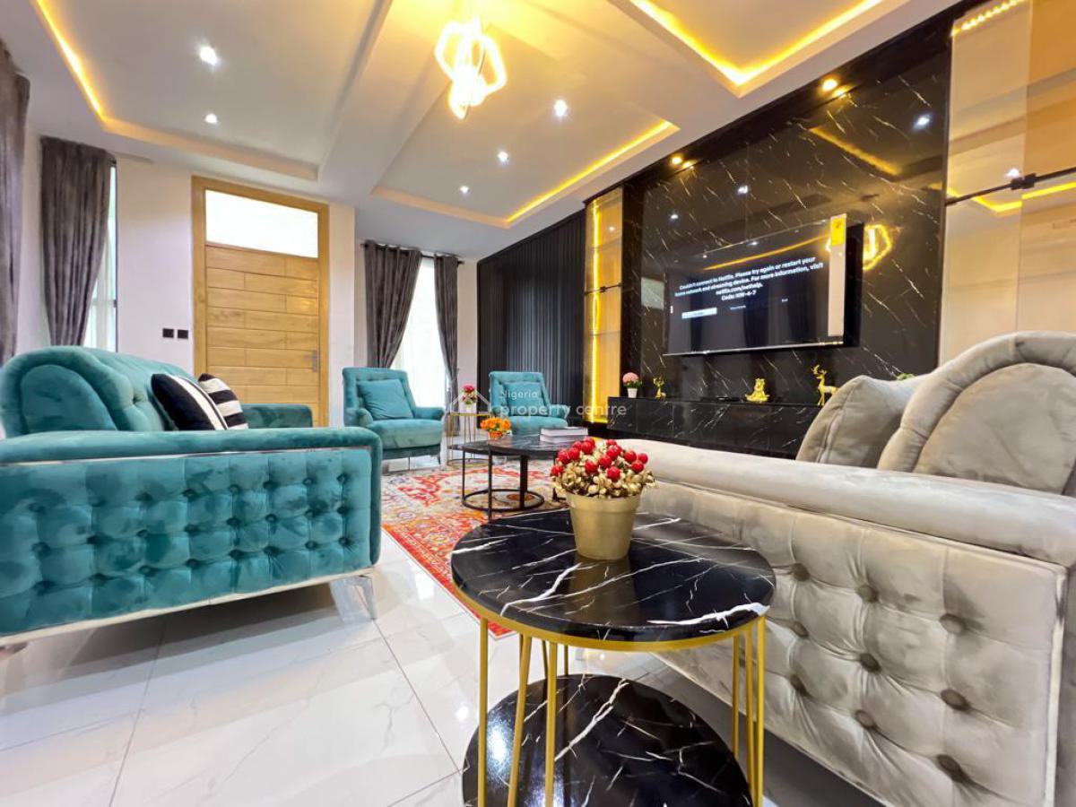 Brand New 4 Bedroom Self Compound, Palm Estate, Ajah, Lekki, Lagos, Flat / Apartment Short Let