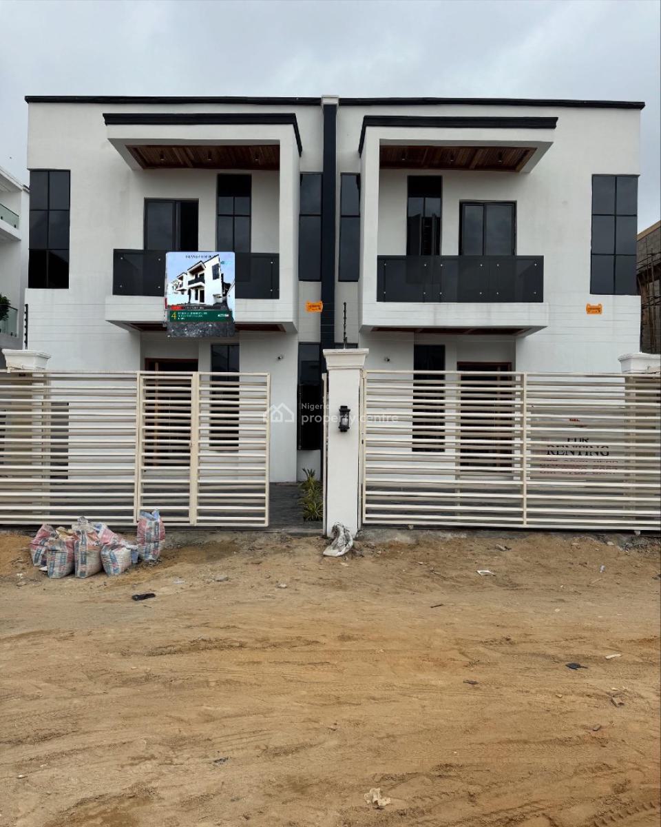 Unique 4  Bedroom Semi -detached Duplex with Bq, Chevron, Lekki, Lagos, Detached Duplex for Sale