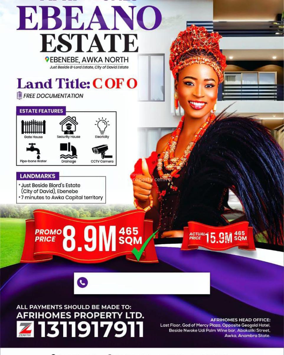 Mixed Use Land, *ebeano Estate Ebenebe* Beside B-lord Estate City of David, Awka, Anambra, Mixed-use Land for Sale