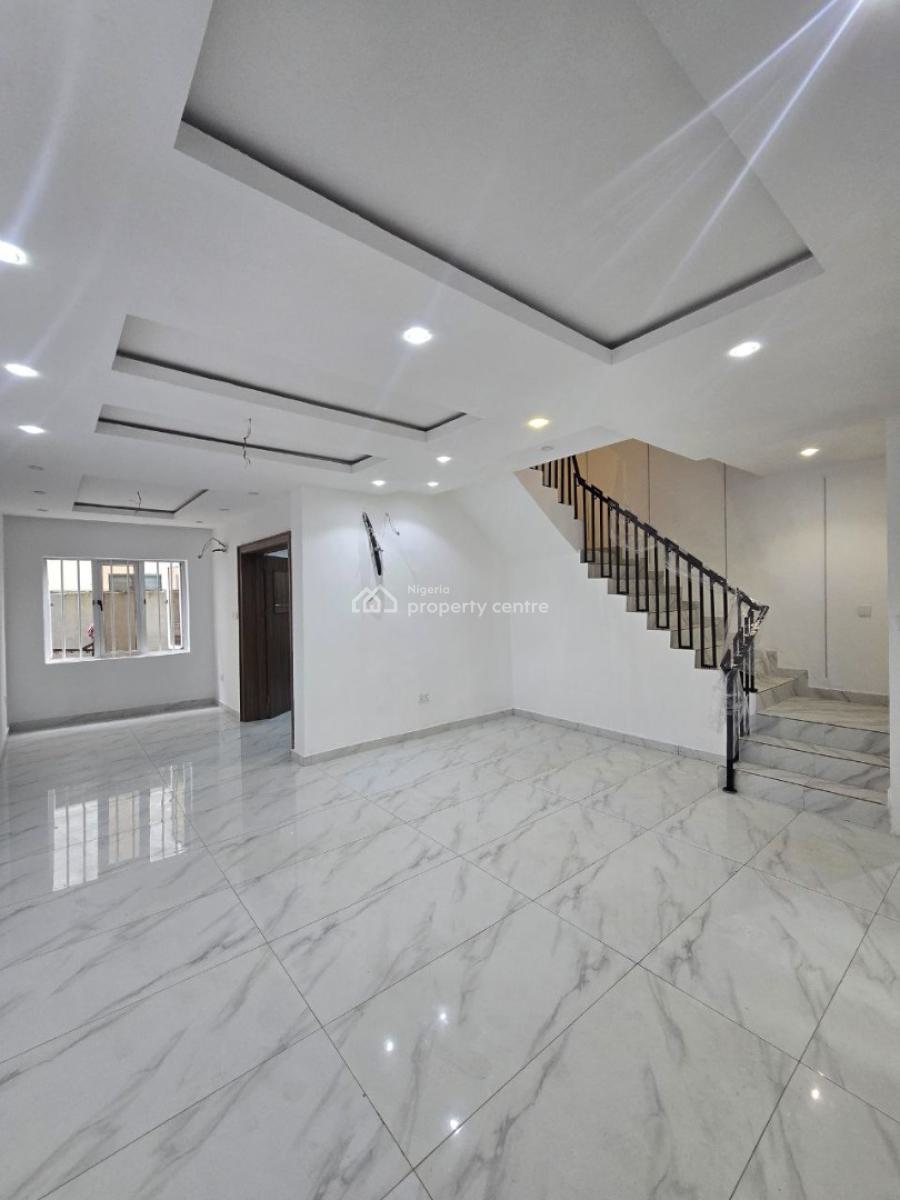 Well Finished Serviced 4 Bedrooms Terrace with a Room Bq, Lekki Phase 1, Lekki, Lagos, Terraced Duplex for Rent