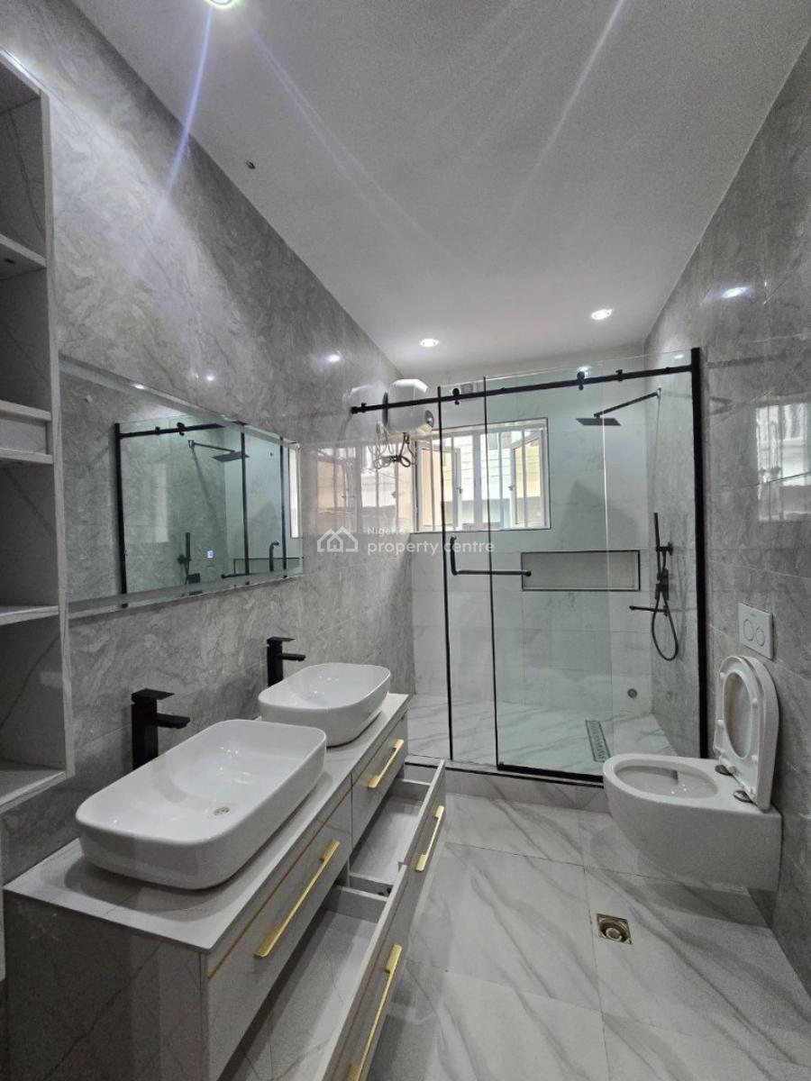 Well Finished Serviced 4 Bedrooms Terrace with a Room Bq, Lekki Phase 1, Lekki, Lagos, Terraced Duplex for Rent