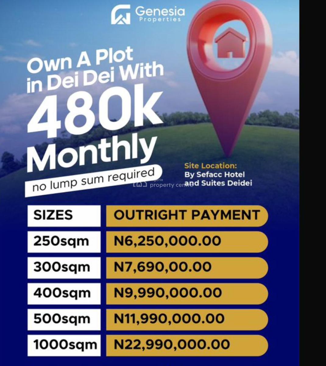 Residential Plot, Opp Sefacc Hotel, Deidei, Dei-dei, Abuja, Residential Land for Sale