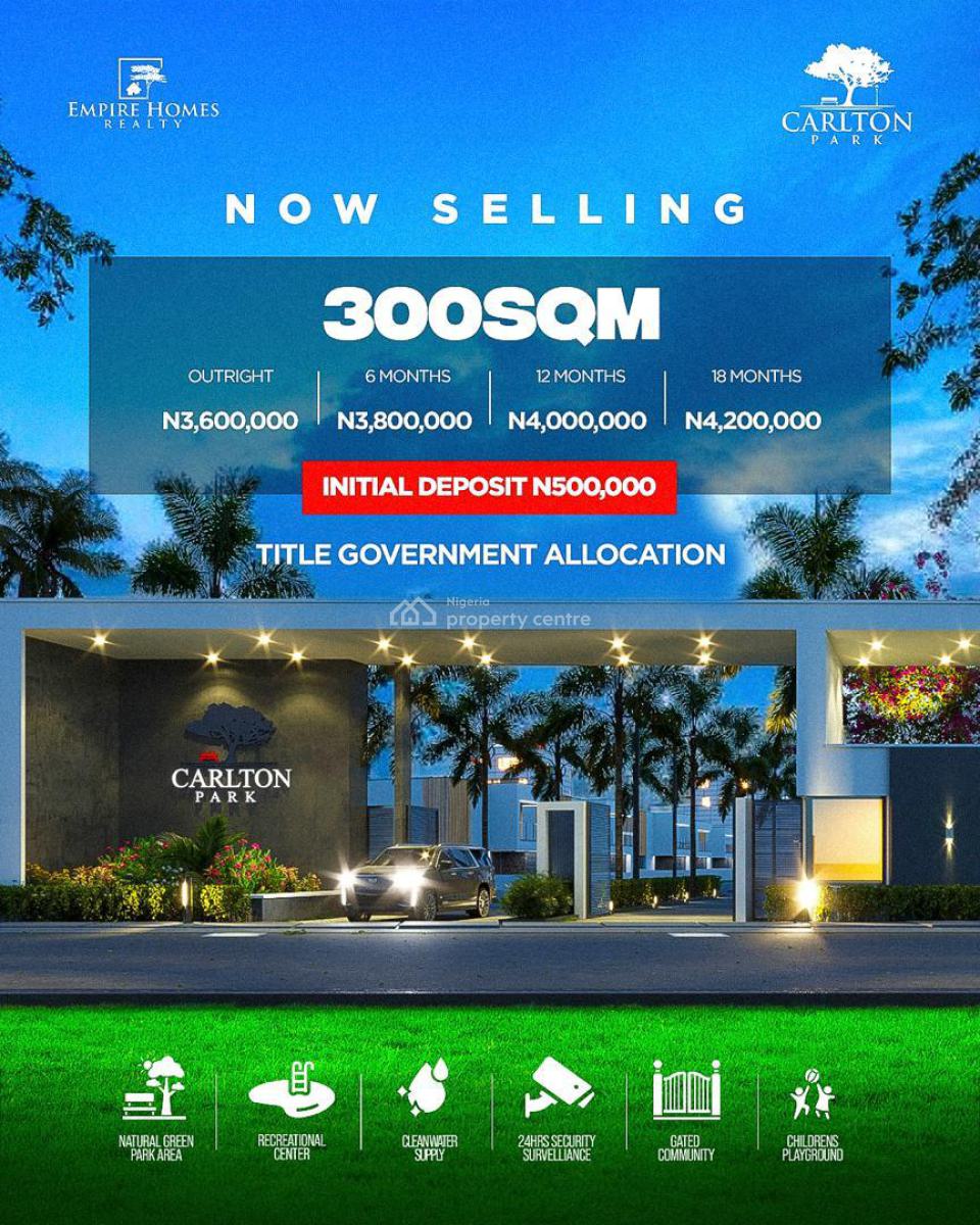Carlton Park -- Gated Estate with Green Park & Govt Allocation, Idowa, Off Ijebu Ode Ikorodu, Near Tai Solarin University, Rite Food,, Odogbolu, Ogun, Residential Land for Sale