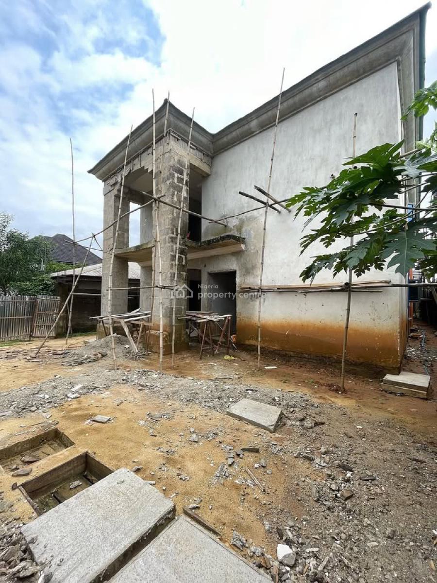 Carcass 4 Bedroom Duplex and 2 Units of 2 Bedroom Flats, Off Rukpoku Road By Happybite, Rukpokwu, Port Harcourt, Rivers, Semi-detached Duplex for Sale