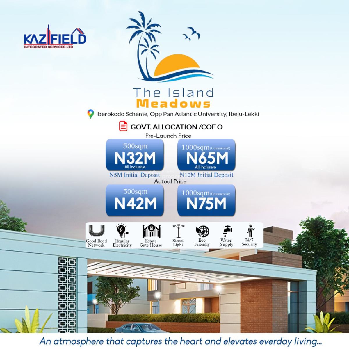 Verified Land with C of O, Iberokodo Lekki Epe Expressway Meadows Island Estate, Ibeju Lekki, Lagos, Mixed-use Land for Sale
