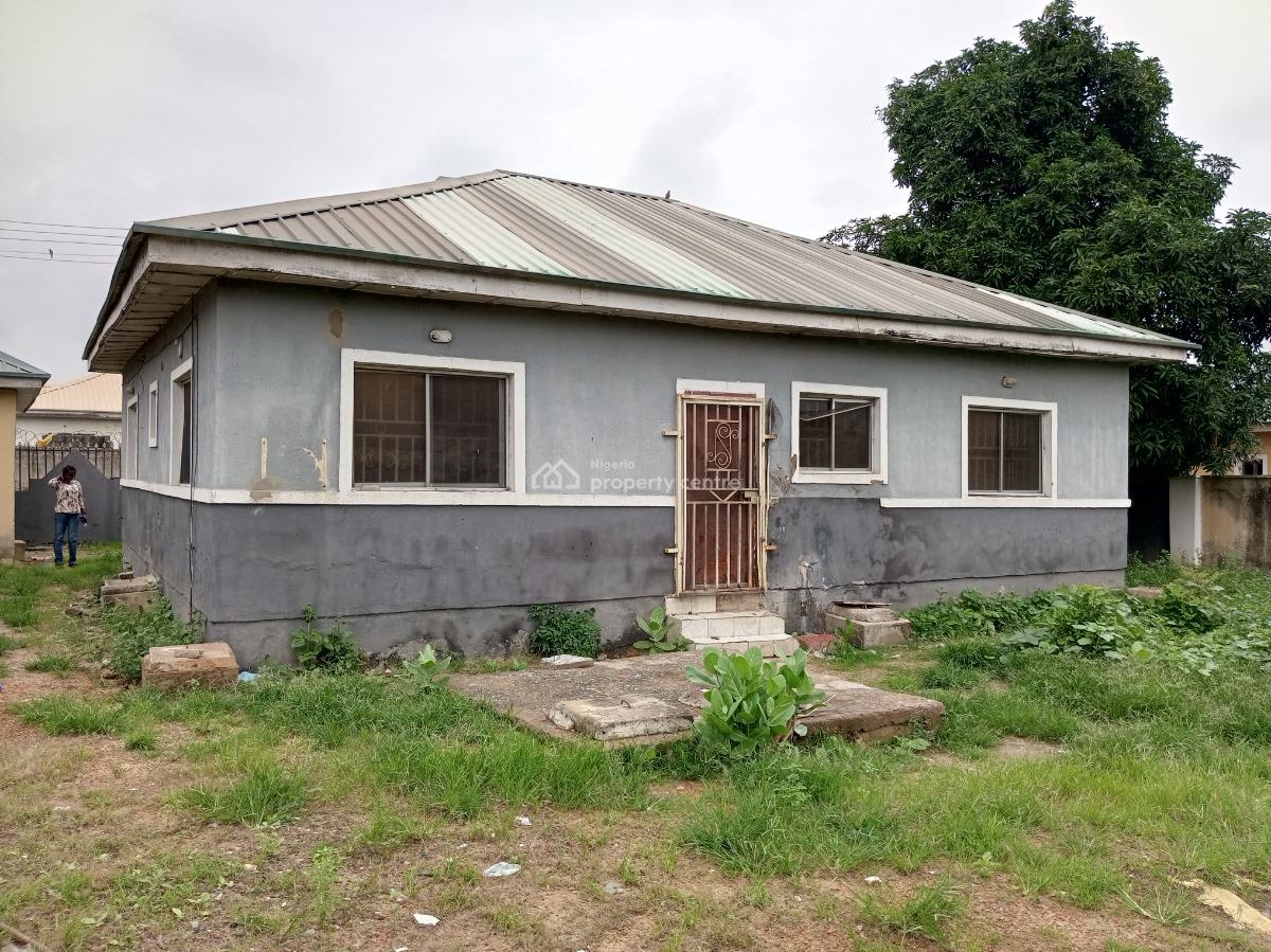 Renovated 3 Bedroom Bungalow with Bq Space, New Site Estate, Fha (f.h.a), Lugbe District, Abuja, Detached Bungalow for Sale