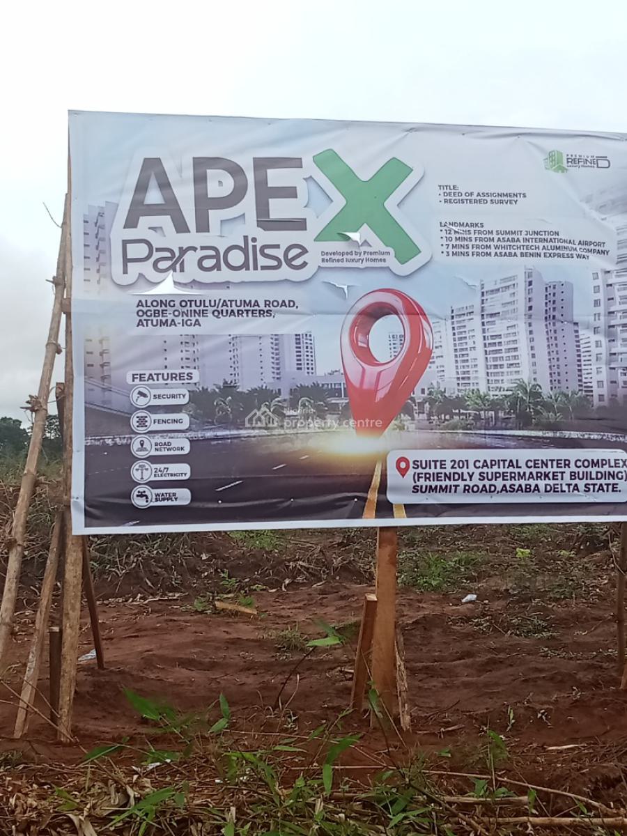 Apex Paradise, Atuma Road, Asaba, Delta, Mixed-use Land for Sale