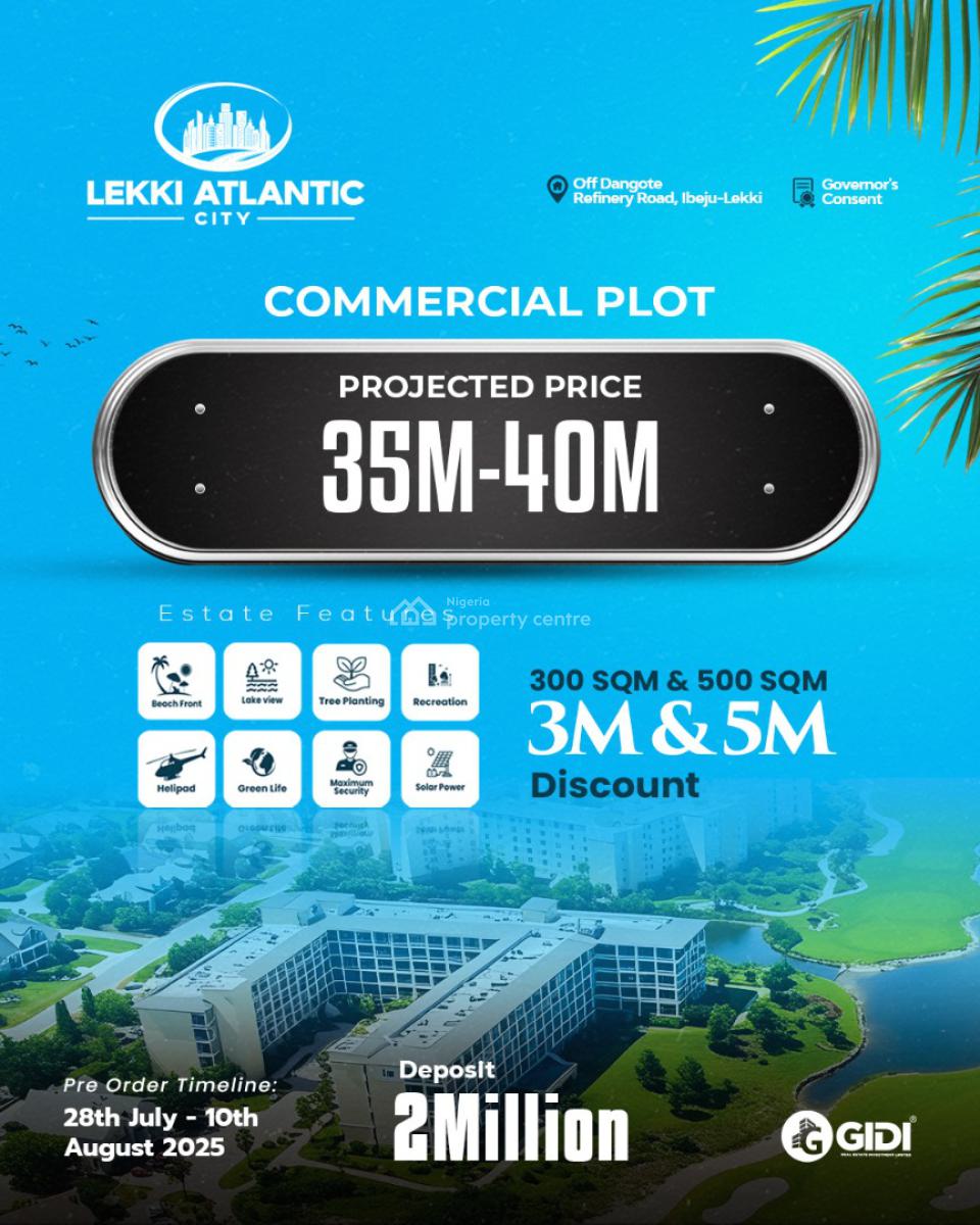 Land in a Prime Location with Governors Consent, Lekki Atlantic City Close to Lekki Free Trade Zone, Ibeju Lekki, Lagos, Commercial Land for Sale