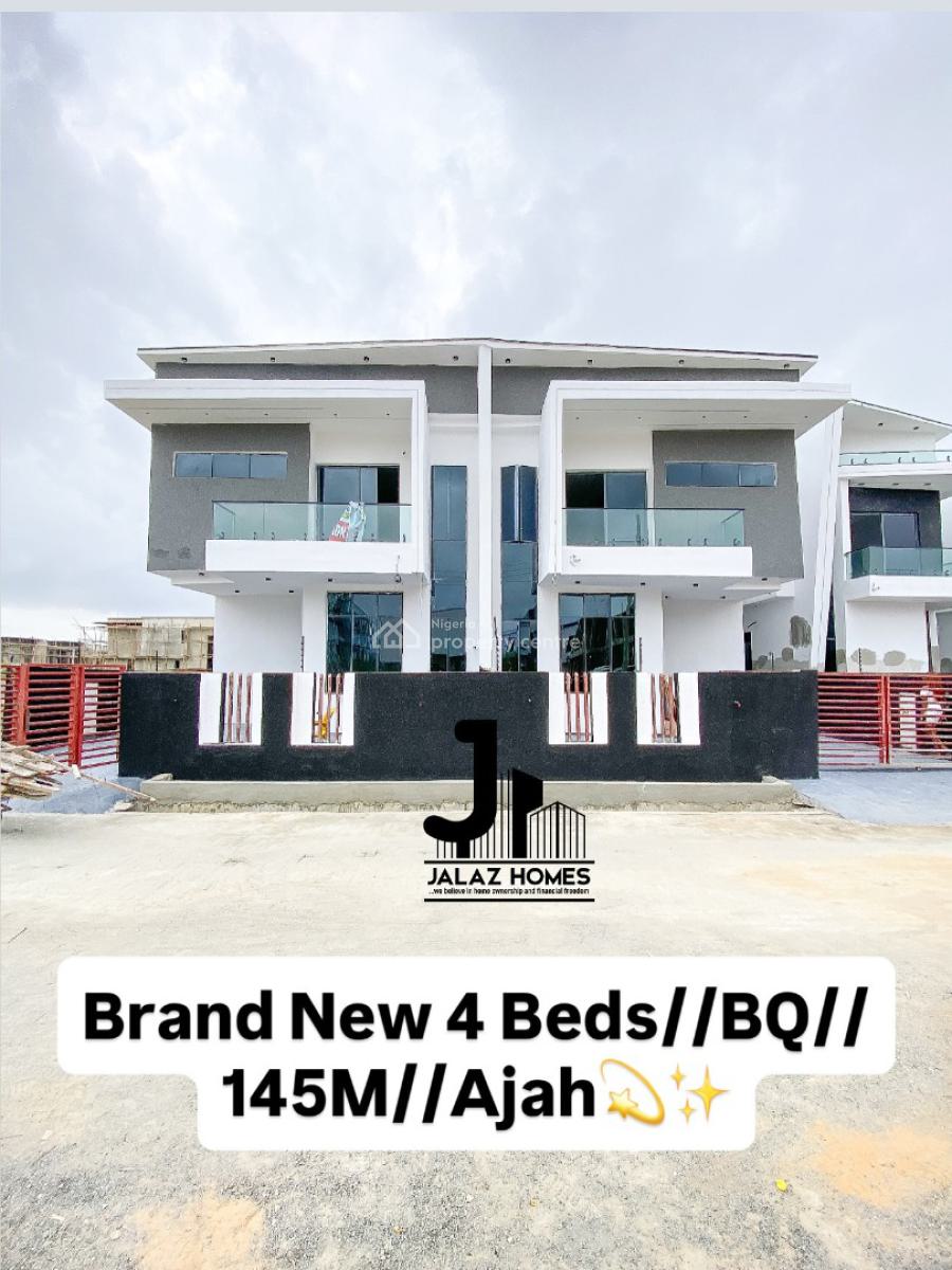 4 Bedroom Semi Detached Home with a Bq, Ajah, Lagos, House for Sale