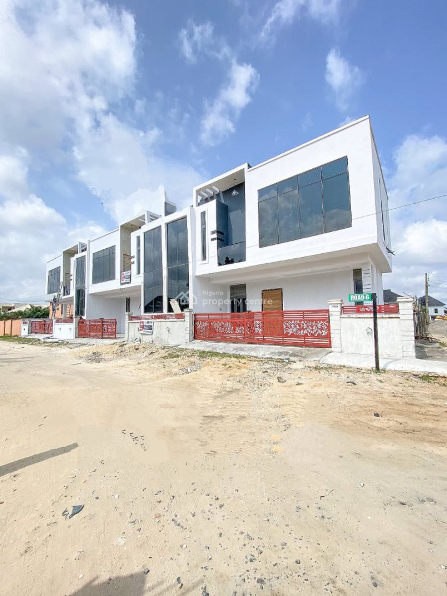 Three Bedroom Terrace Duplex with Self Compound, Sangotedo, Ajah, Lagos, Terraced Duplex for Sale