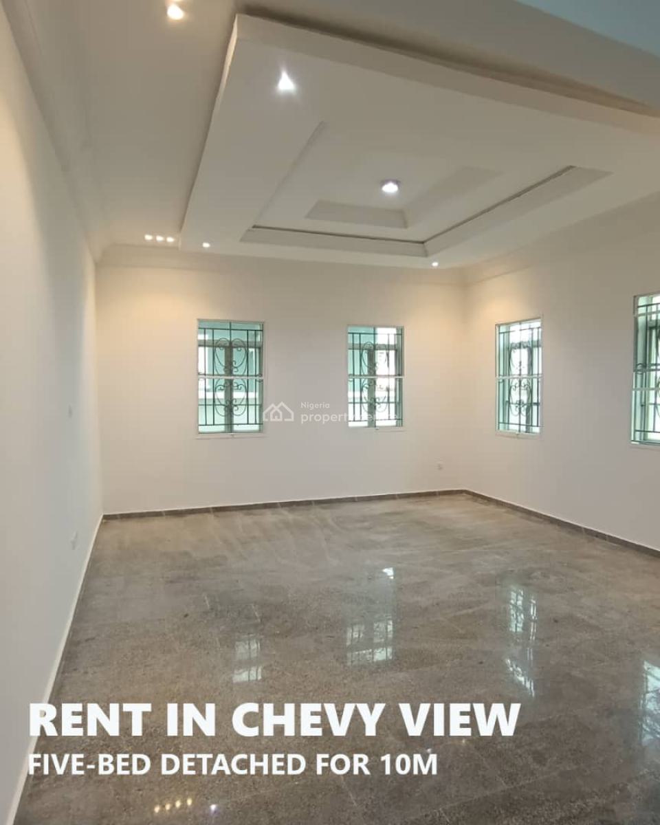 5 Bedrooms Fully Detached House with Bq, Chevy View Estate , Chevron Drive, Lekki, Lagos, Detached Duplex for Rent
