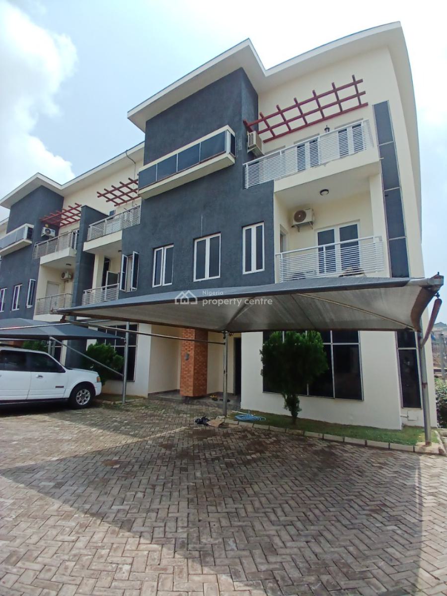 Well Built 4 Bedroom Terrace Duplex with a Room Bq, Guzape Abuja Diplomatic Zone, Guzape District, Abuja, Terraced Duplex for Sale