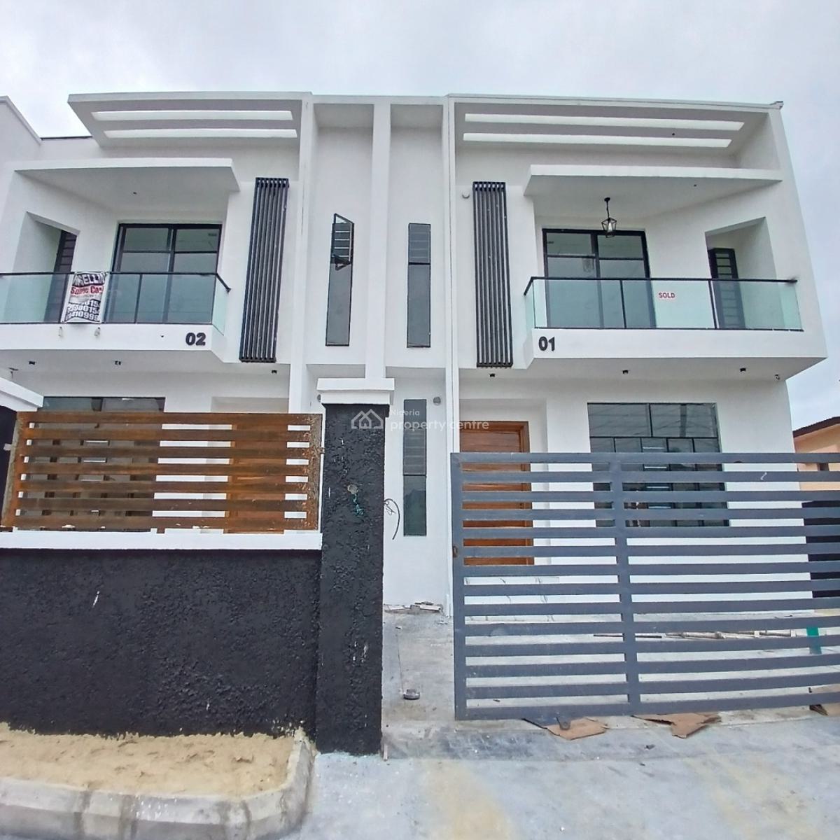 Luxury 5 Bedroom Semi-detached Duplex with Bq, Idado, Lekki, Lagos, Semi-detached Duplex for Sale