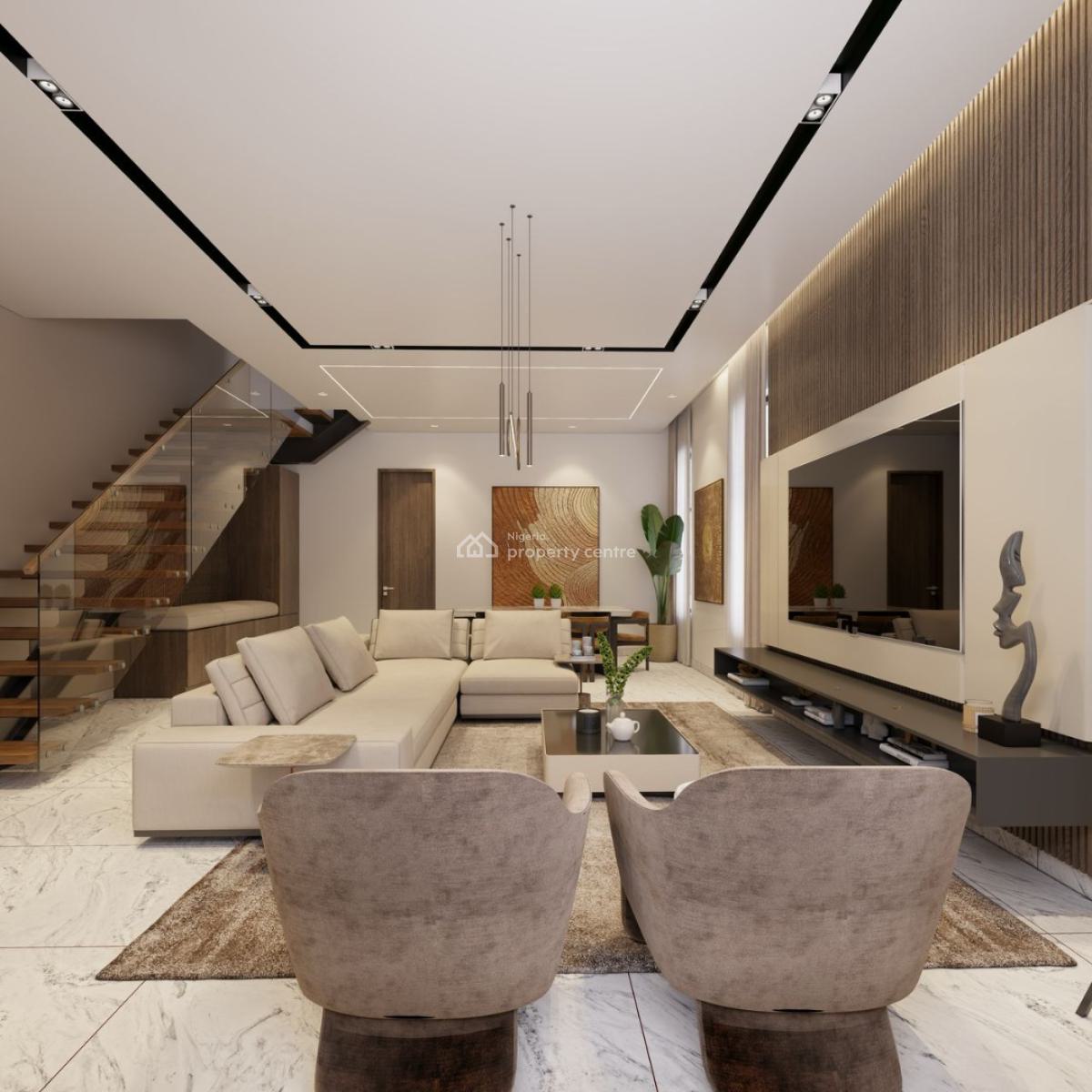 Luxury 4 Bedroom Terraced Duplex with Bq Pool Gym Power, Lekki Phase 1, Lekki, Lagos, Terraced Duplex for Sale