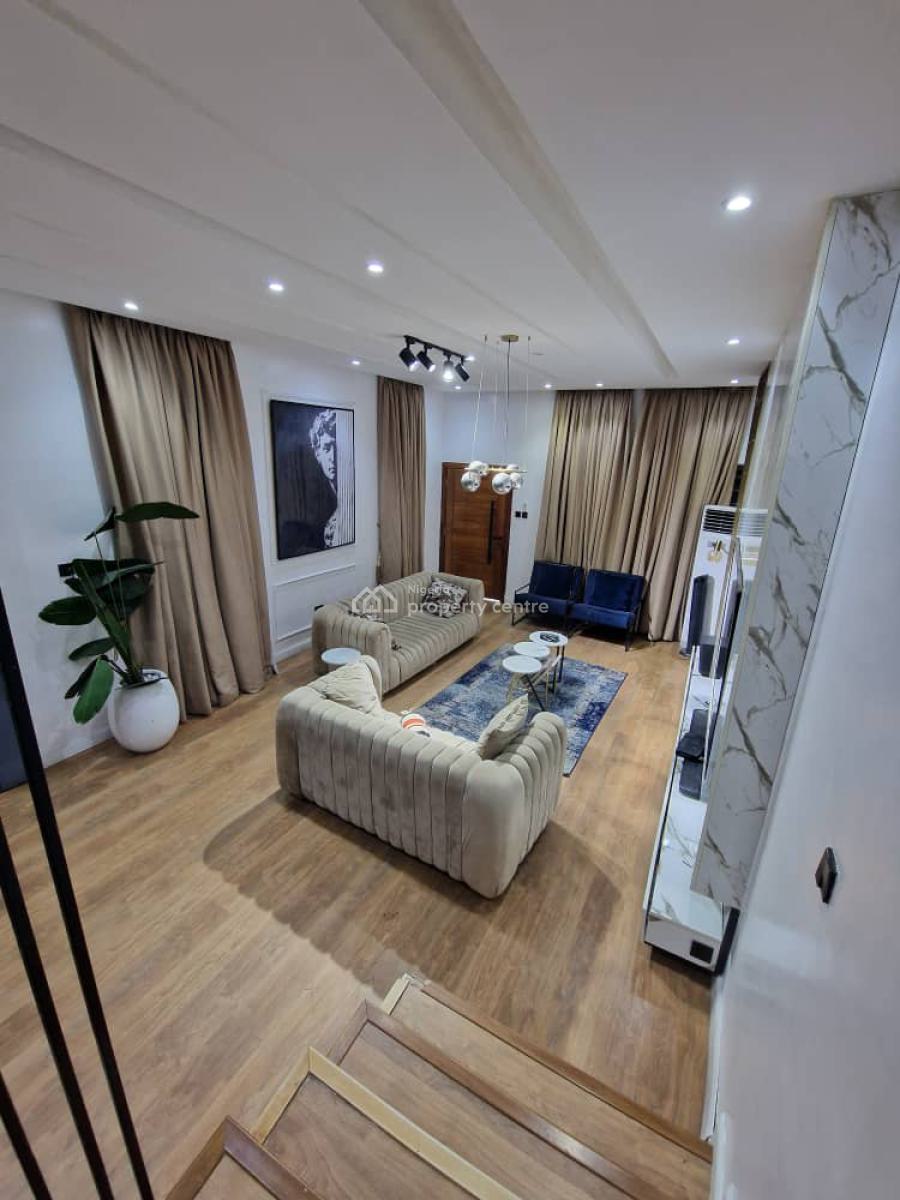 Furnished 4 Bedroom Duplex with Bq, Off Shoprite Road, Osapa, Lekki, Lagos, Semi-detached Duplex for Rent