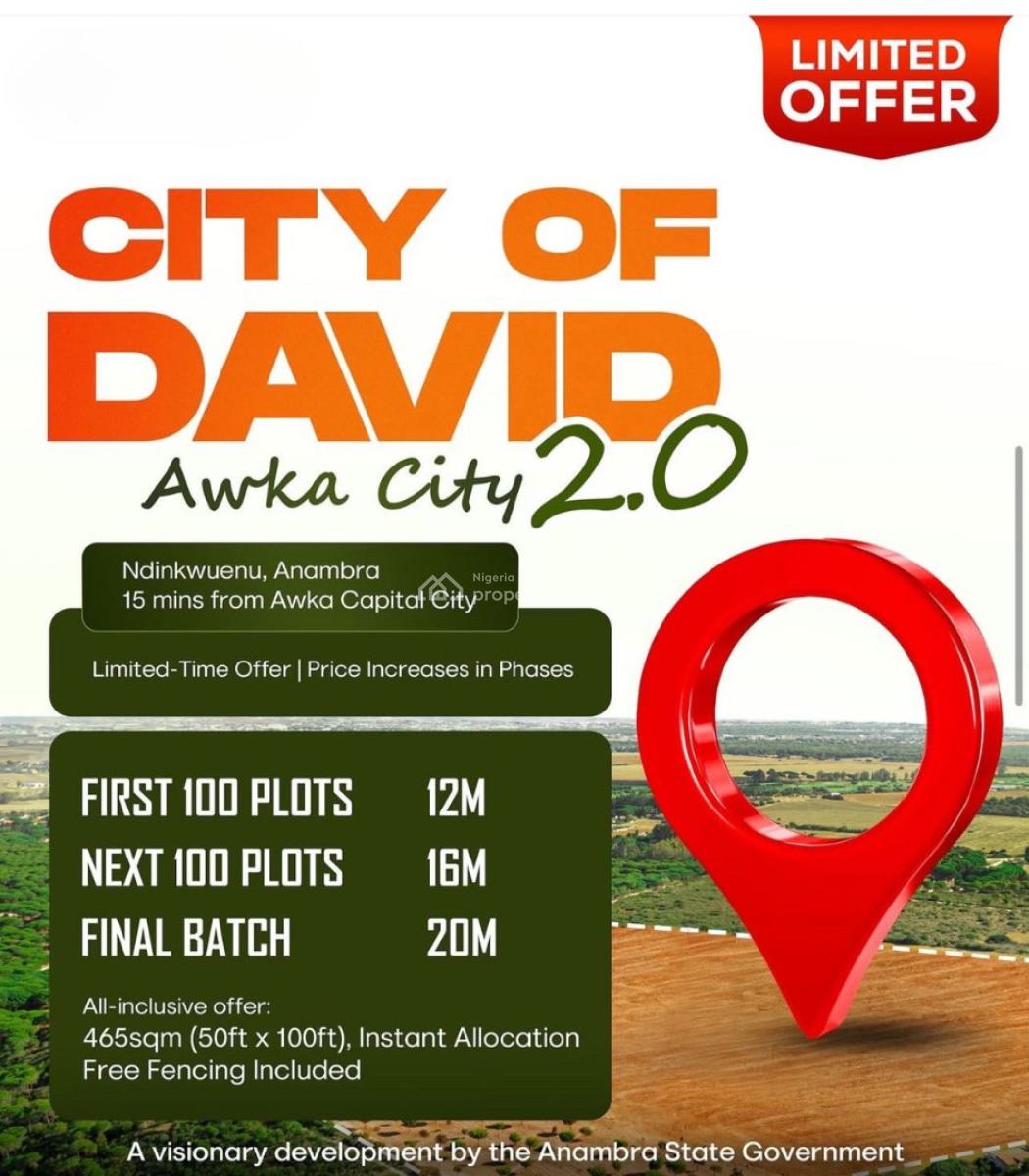 Blord Estate Phase 2 Now Selling, City of David Estate 2.0, Blord Ozzu, Ndinkwuenu, Awka, Anambra, Residential Land for Sale