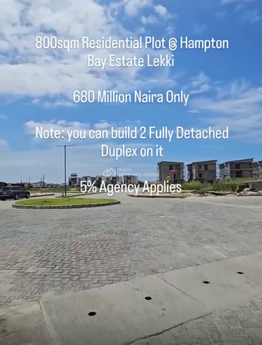 Land in a Premium Prestigious Estate, Hampton Bay Estate, Ikate, Lekki, Lagos, Residential Land for Sale