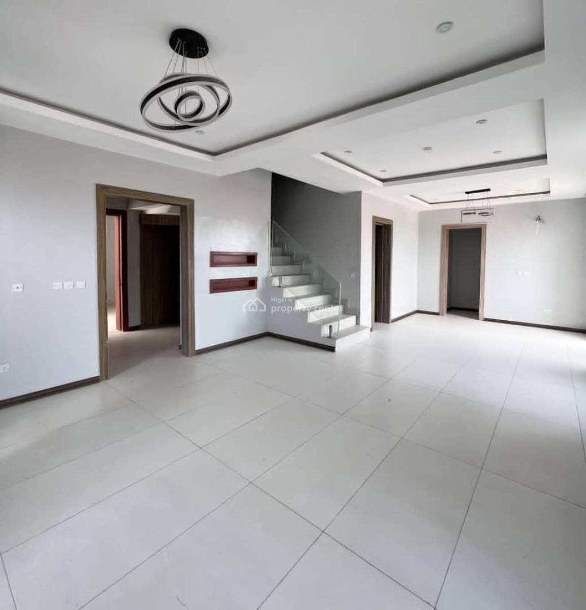 Brand New Serviced 4 Bedroom Maisonette Apartment with Bq and Pool, Off Admiralty, Lekki Phase 1, Lekki, Lagos, Flat / Apartment for Rent