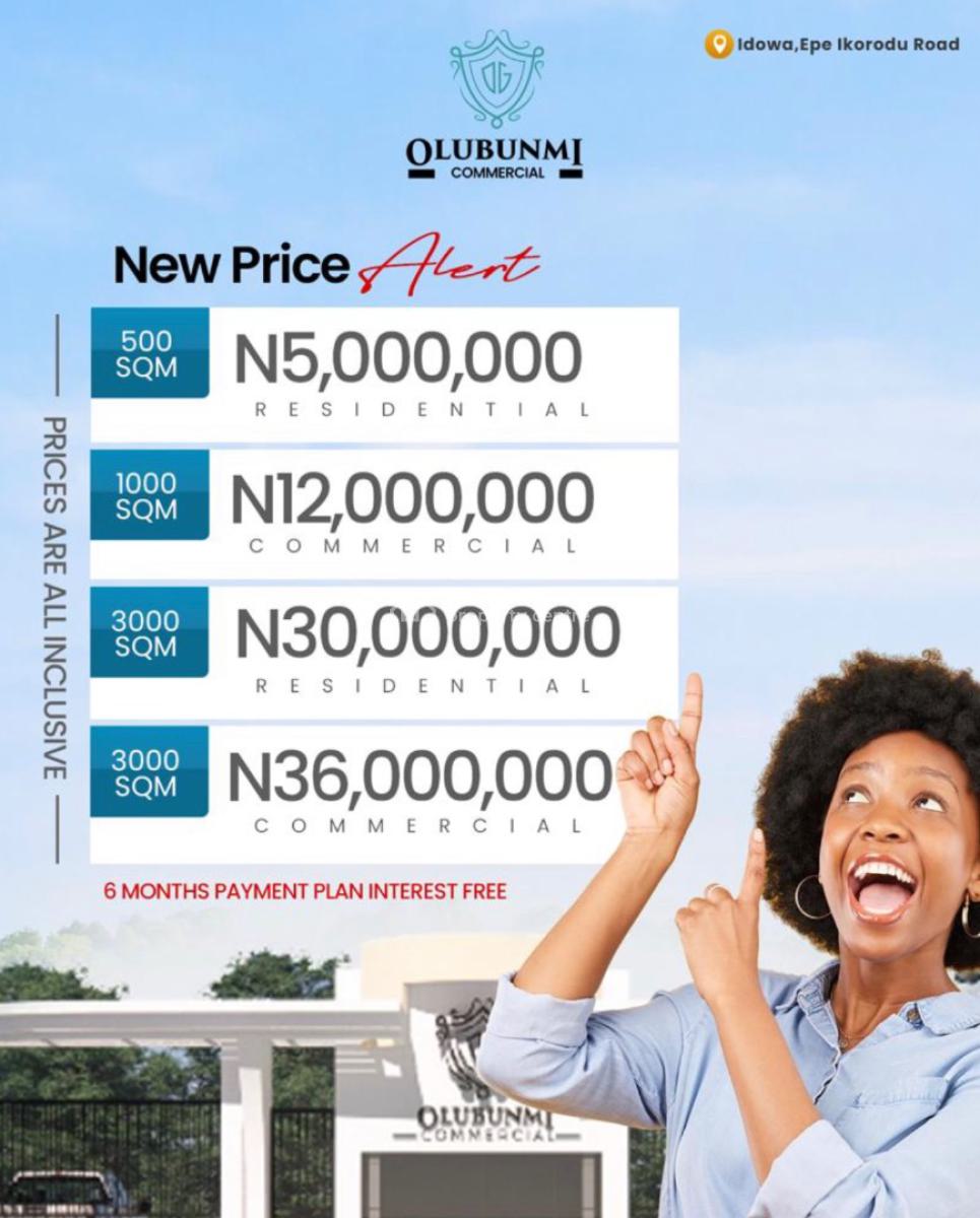 Olubunmi, Idowa, Epe Ikorodu Road, Epe, Lagos, Residential Land for Sale