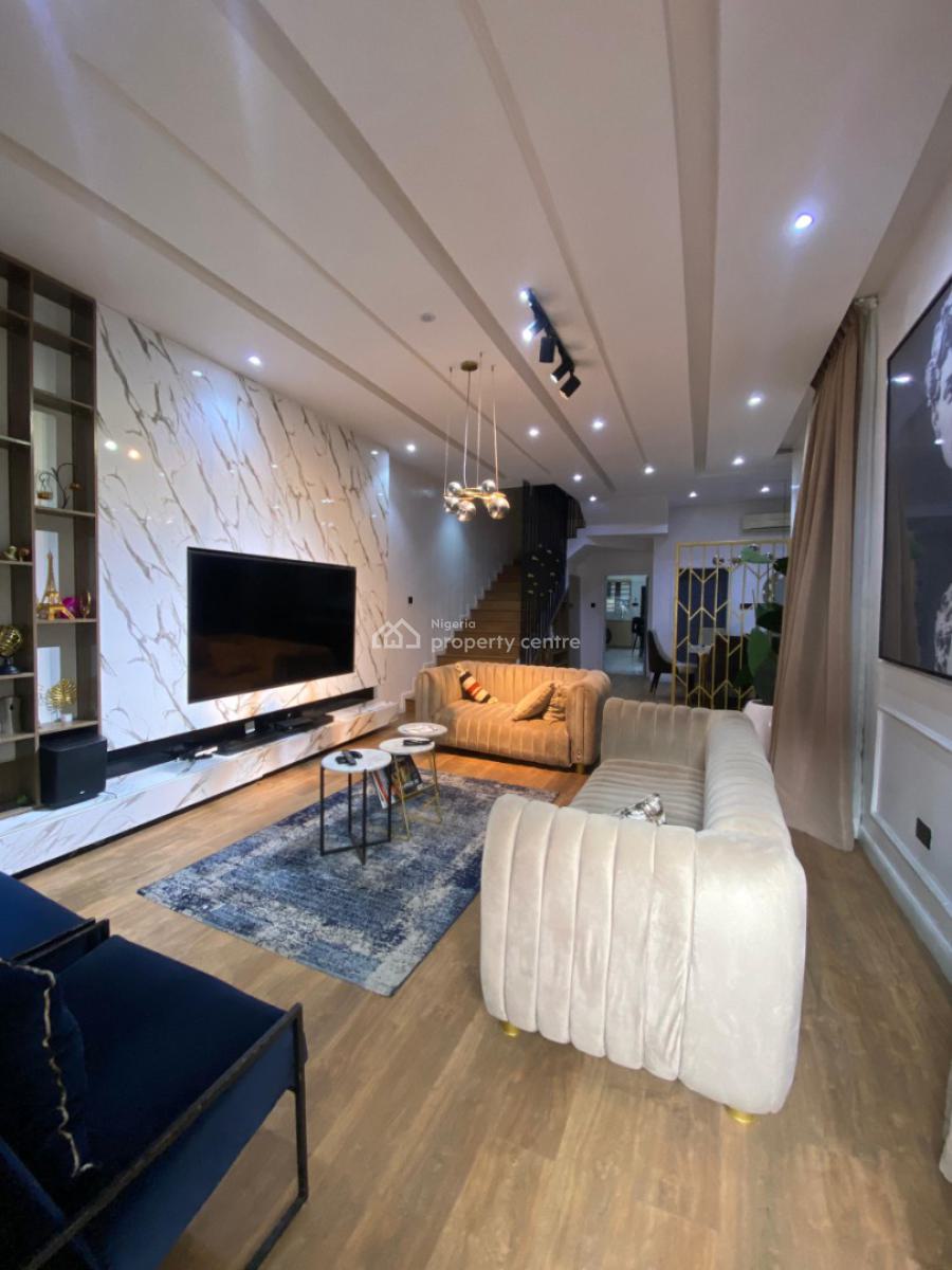 Fully Furnished 4 Bedroom Semi Detached Duplex with a Bq, Osapa London, Lekki, Lagos, Semi-detached Duplex for Rent