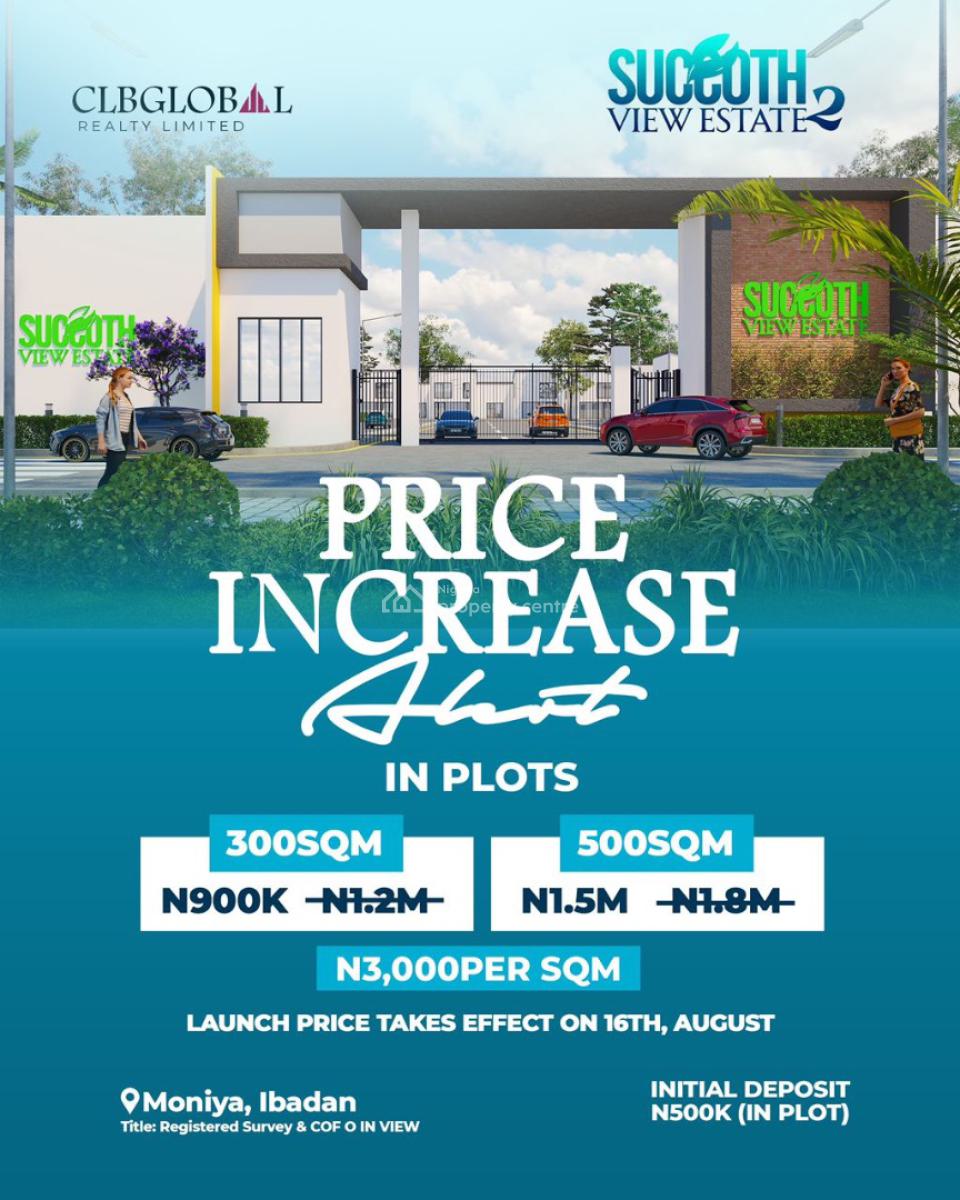 Land Property, Moniya, Ibadan, Oyo, Residential Land for Sale