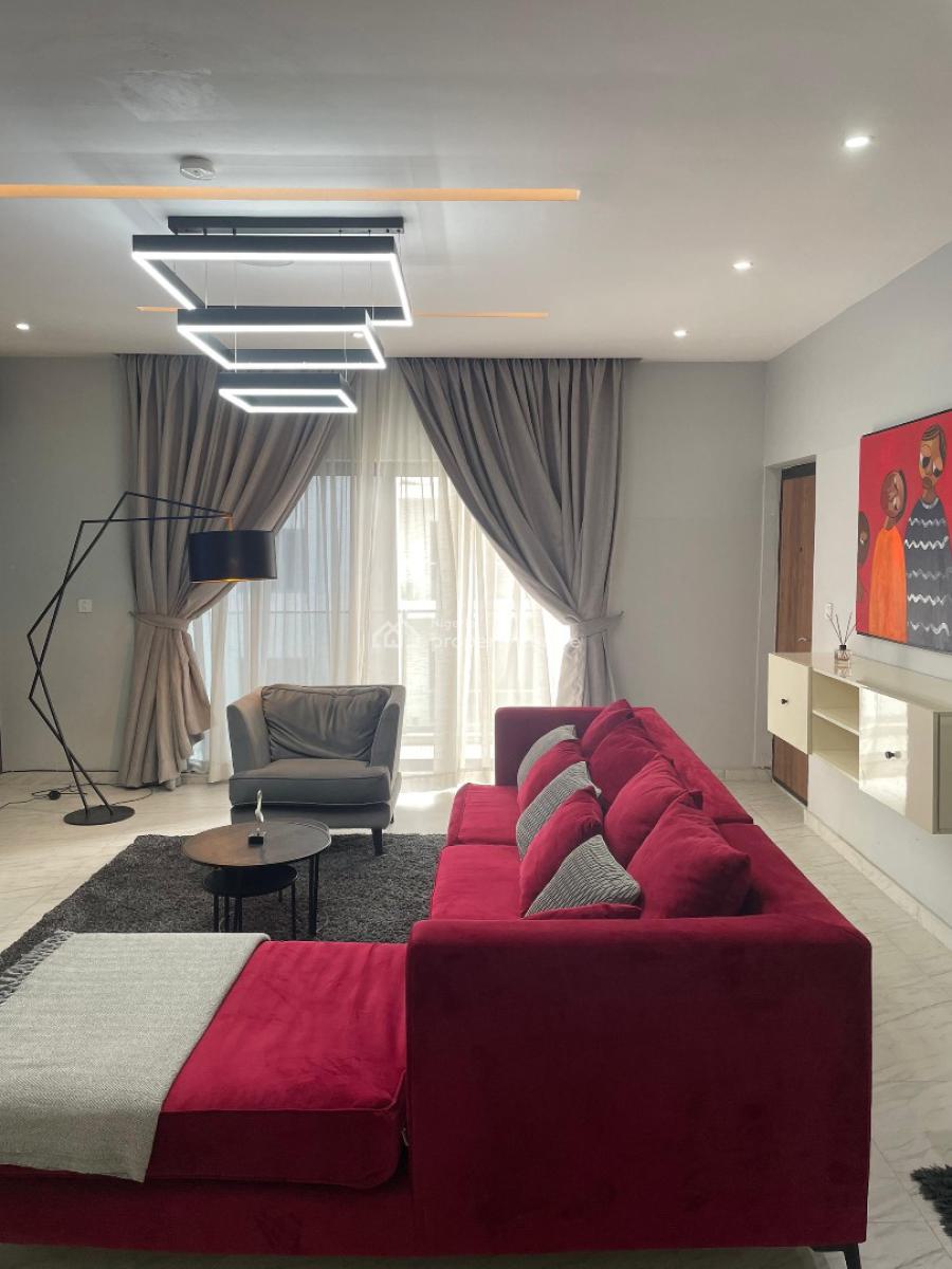 Beautifully Furnished 3-bedroom Apartment with Swimming Pool, Ajah, Lagos, Flat / Apartment Short Let