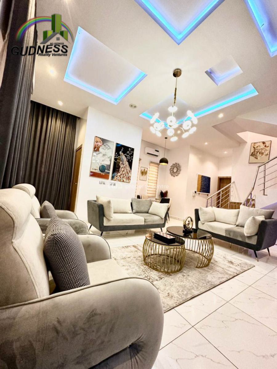 Furnished 4 Bedroom Semi Detached Duplex with Inverter & Pool, Ikota, Lekki, Lagos, Semi-detached Duplex for Rent