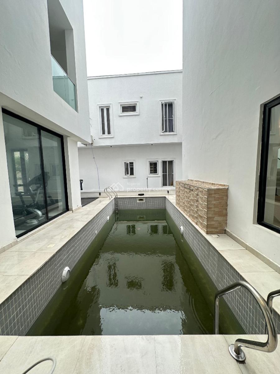 Contemporary 5 Bedroom Fully Detached Duplex with Bq, Swimming Pool, 2nd Toll Gate, Lekki, Lagos, Detached Duplex for Sale