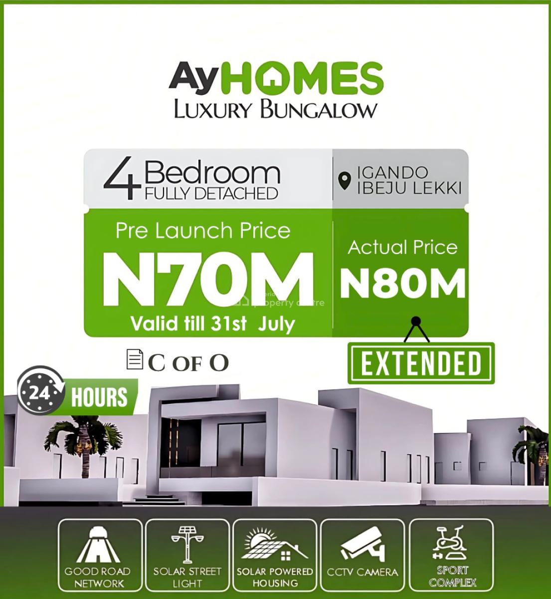 Ayhomes Luxury: Redefining Comfort with Every 4-bedroom Bungalow, Igando, Ibeju Lekki, Ibeju Lekki, Lagos, Detached Bungalow for Sale