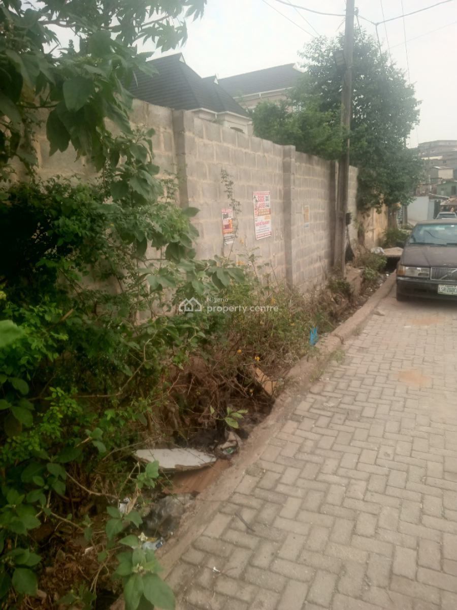 Half Plot of Land (300sqm) +bore-hole Water, an Interlocking Str, Off Yaya Abatan Rd (nationwide Fillling Station), Ogba, Ikeja, Lagos, Mixed-use Land for Sale