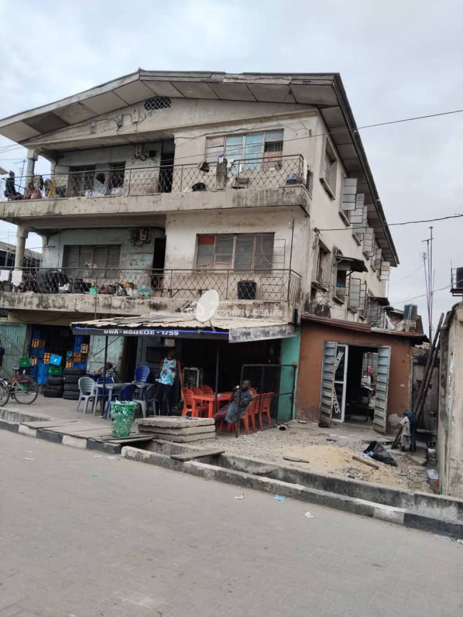 Solid 2storey Tenement Building Comprising Multiple Miniflats,(500sqm), Kadiri Street, Off Clegg, By Western Avenue, Surulere, Lagos, Surulere, Lagos, Block of Flats for Sale
