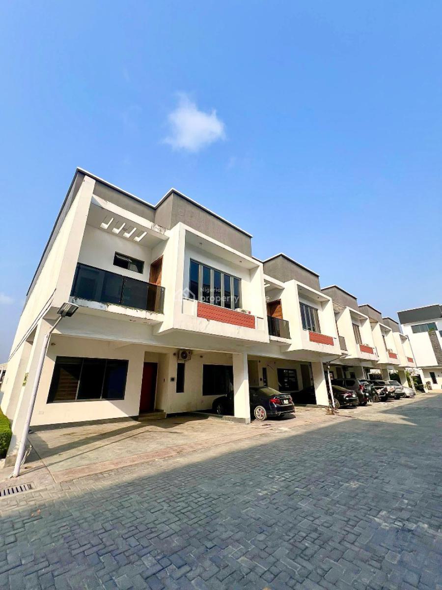 4 Bedroom Serviced Terrace Duplex Inside an Estate with Pool, Gym, Bq, Ikate, Lekki, Lagos, Terraced Duplex for Sale