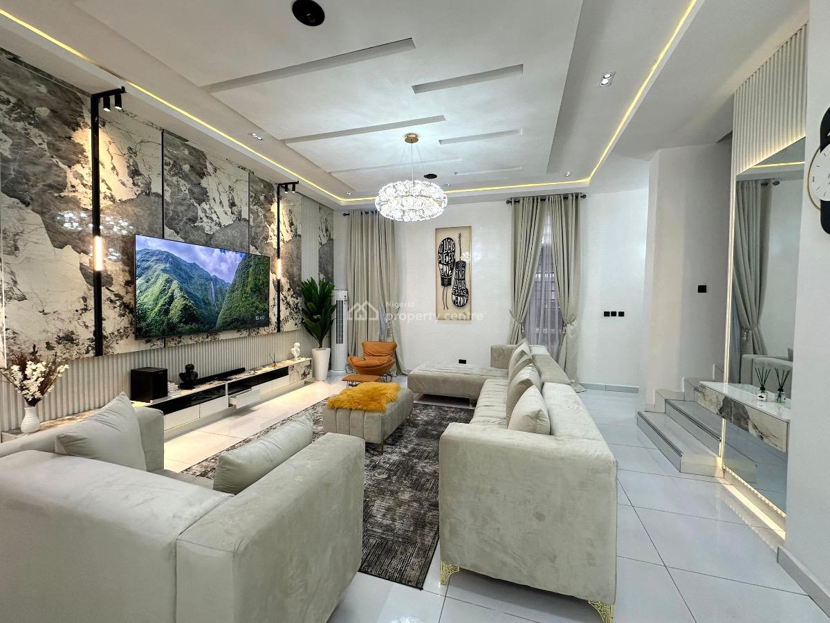 Luxury 4 Bedroom Self Compound Duplex with Smart Lock,ps5 and Bathtub, Palm City, Ajah, Lagos, Flat / Apartment Short Let