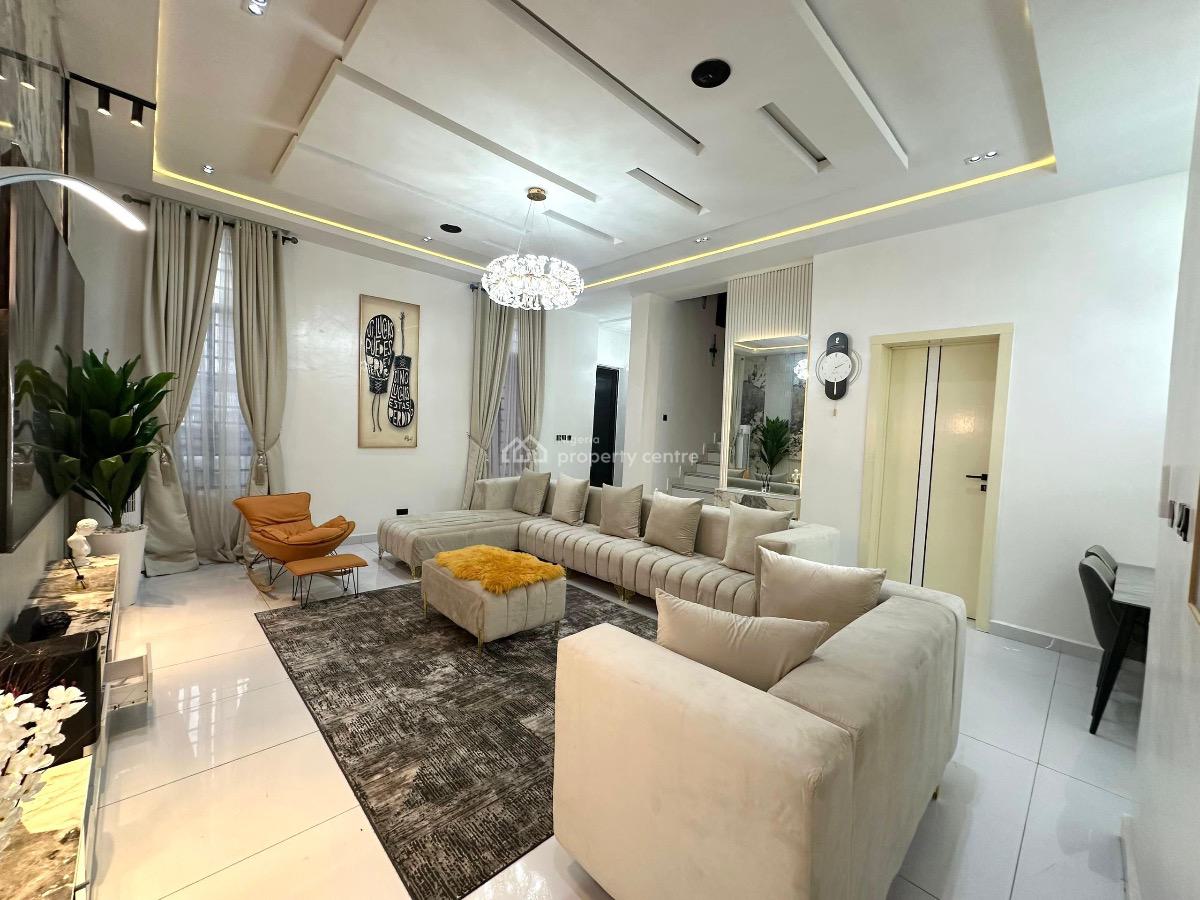 Luxury 4 Bedroom Self Compound Duplex with Smart Lock,ps5 and Bathtub, Palm City, Ajah, Lagos, Flat / Apartment Short Let