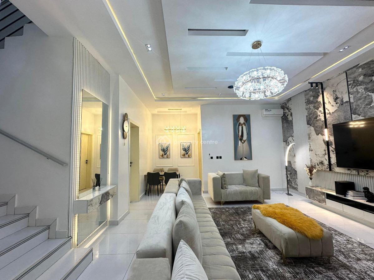 Luxury 4 Bedroom Self Compound Duplex with Smart Lock,ps5 and Bathtub, Palm City, Ajah, Lagos, Flat / Apartment Short Let