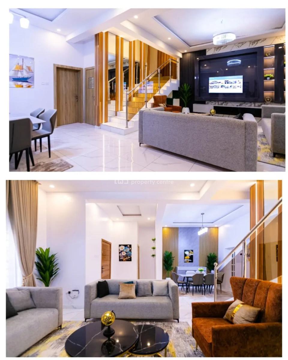 Contemporary 3 Bedroom Terraced Duplex, Atlantic Layout Estate, General Paint Bustop, Ajah, Lagos, Terraced Duplex for Sale