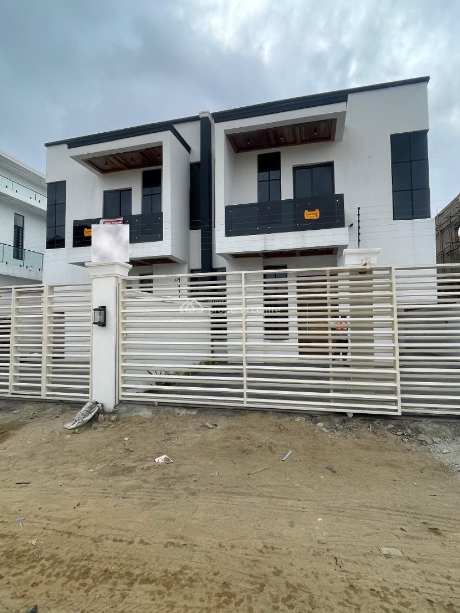 4bedroom Semi Detached Duplex with a Bq, Chevron, Lekki, Lagos, Semi-detached Duplex for Sale